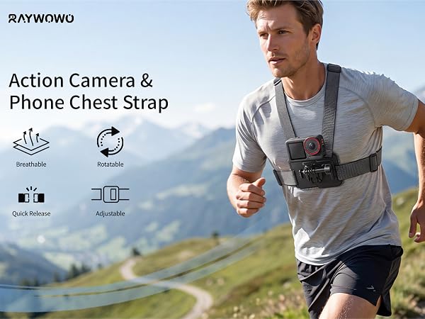 action camera & phone chest strap