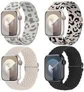 Delidigi Stretchy Bands Compatible for Apple Watch Band Women 40mm 38mm 41mm 42mm 44mm 45mm 46mm ...