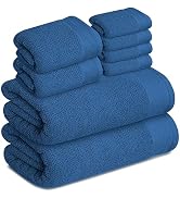 Tens Towels Pack of 8 Popcorn Textured Luxury Towels Set, 2 Extra Large Bath, 2 Hand, 4 Washcloth...
