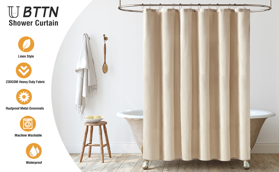 linen shower curtain