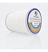 1mm Faux Leather Waxed Cotton Cord, 175 Yards – Durable Necklace String, Soft and Textured Cord f...