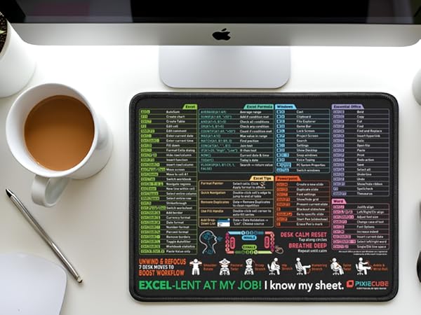 office desk pad excel shortcuts mousepad excel mouse pad shortcuts moise pad office mouse pad