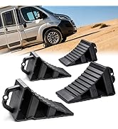 Suacopzar Heavy Duty Wheel Chocks Solid Wheel Chocks with Handles Tire Stopper Anti-Slip Blocks f...