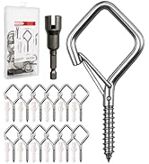 Foundrain 12 PCS 2.2 Inch Screw Eye Hooks with Locking Latch Design, Rust Resistant 304 Stainless...