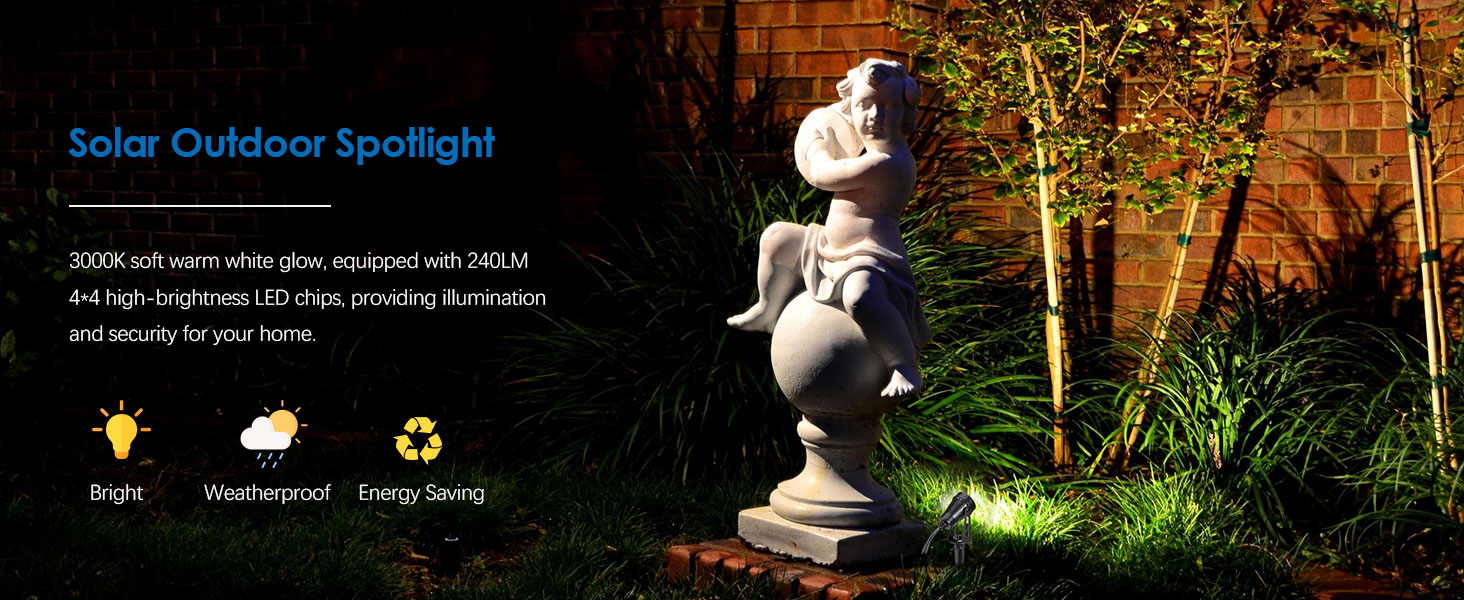 solar lights outdoor spotlight