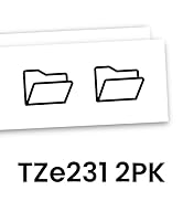 Brother Genuine P-touch TZe231 2PK Label Tapes in cardboard pack: Black on White 12mm
