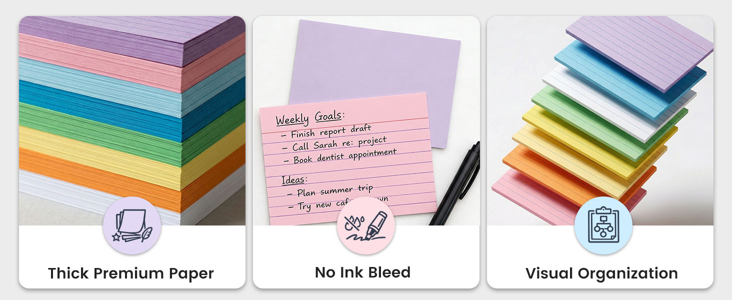 Colored Index Cards