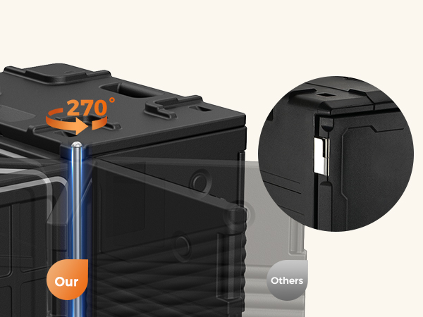NT126-127Qt insulated food carrier with swivel casters