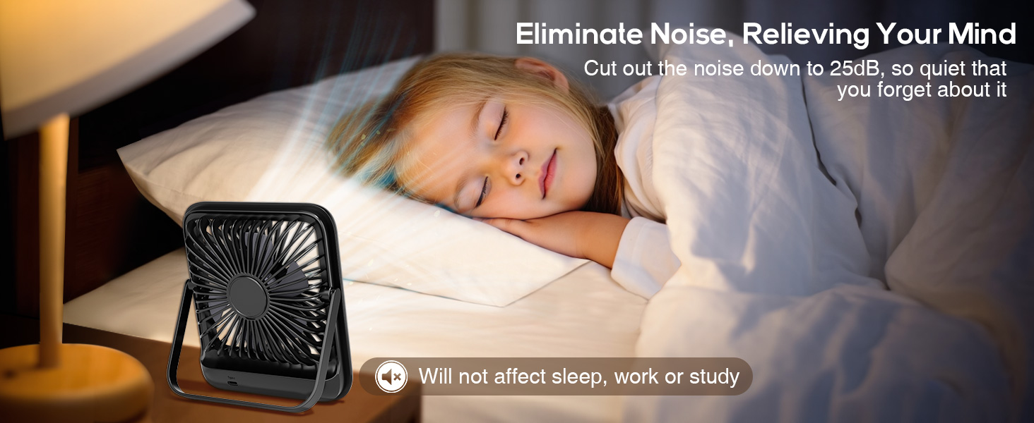 small quiet desk fan