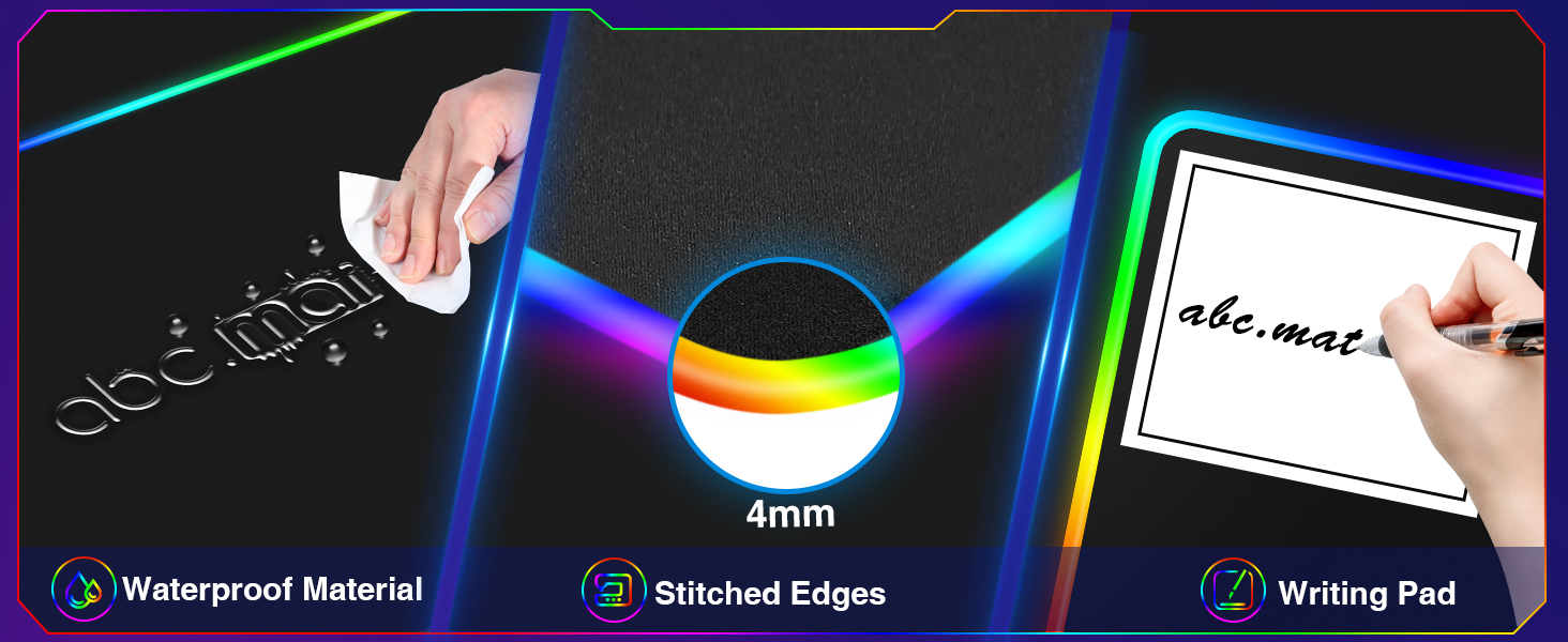 light up desk mat