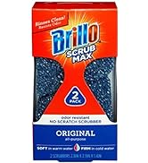 Brillo Scrub Max Heat Activated Sponges, Strong & Long Lasting, Innovative Technology, 2 Count (2...