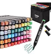 FROKO Upgraded version Alcohol Markers, 60 Colors Dual Tip Art Marker, Drawing Markers