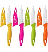 Magiware Paring Knife, 8PCS Paring Knife Set with Cover, Small Kitchen Vegetable Fruit Knives, 3....