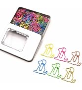 NELJIBEHU 60 Pcs Dog Paper Clips Mixed Color, Dog Office Supplies, Golden Retriever Stationery Gi...