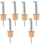 DOITOOL 6 Pcs Auto Flip Olive Oil Dispenser Spout, Wine Cork Pourer Spout Liquor Dispenser Wine B...