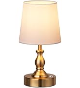 PARTPHONER Mini Cordless LED Table Lamp, 5200mAh Rechargeable Battery Operated Lamp, 3-Level Brig...