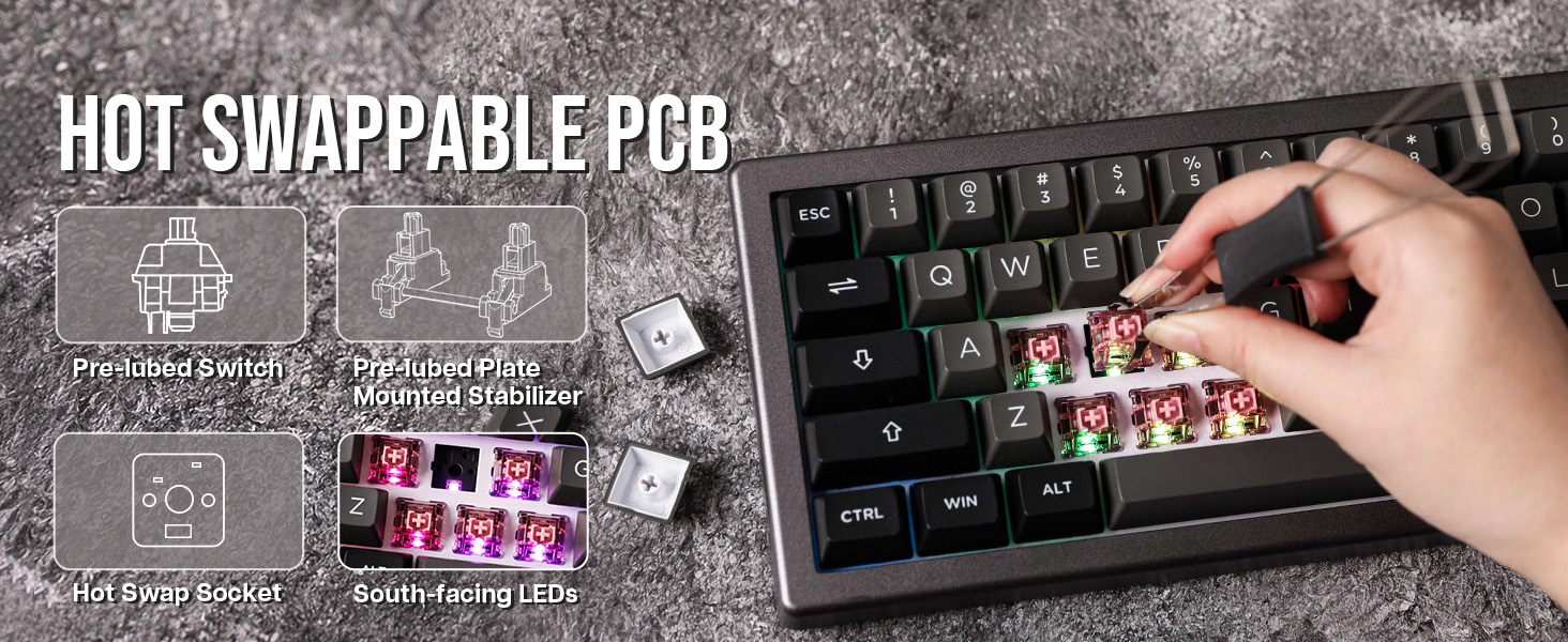 EK68 wireless gaming keyboard