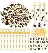 NEBURORA Bag Charms Kit Lip Gloss Keychain Making Kit,56 Cute Charms 10 Keychain Clips with Key C...