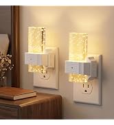 Tomshine Plug in Night Light, Dimmable LED, RGB & Warm, 2 Pack | Dusk to Dawn Sensor, Acrylic Bub...