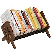 ART-GIFTREE Desktop Bookshelf Organizer, Wood Office Tabletop Book Storage Rack, Tilting Bookcase...