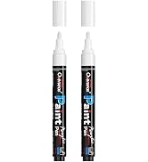 Overseas White Paint Pens Paint Markers - Permanent Acrylic Markers 2 Pack, Water Based, Quick Dr...