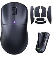 ATTACK SHARK F1 AIR Wireless 8K Ultralight 39g Gaming Mouse-Black+Tape | PAW3955 MAX 60K DPI Sens...
