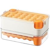 Mini Ice Cube Tray with Lid and Bin,32 pcs Ice Cube Trays for Freezer, Ice cube Tray Bpa free,Ice...