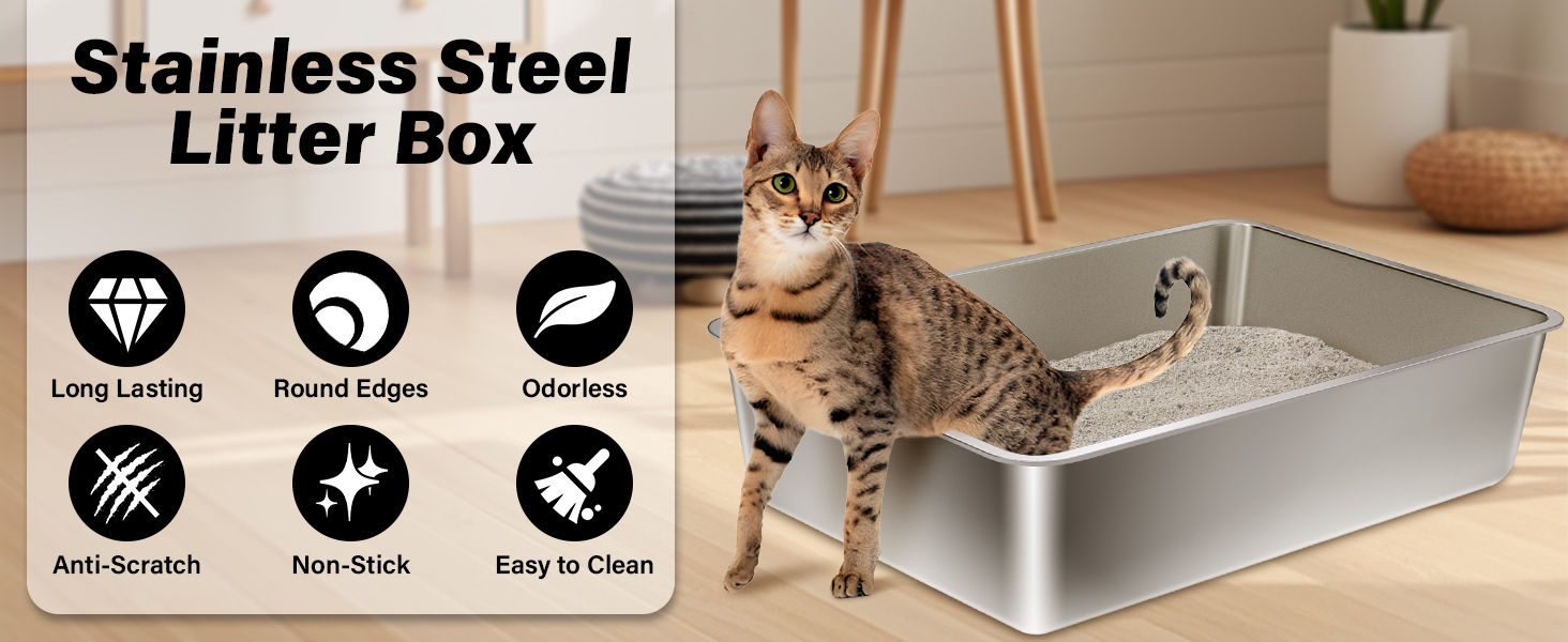 stainless steel litter box