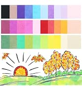 RYKOMO 6000 Sheets 1 Inch Tissue Paper Squares, 30 Assorted Colors Art Rainbow Tissue Paper Tissu...
