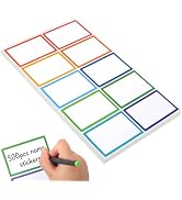 Utron 500Pcs Name Labels, 3.5x2.25 inch Blank Nametags, Sticky Name Tags for Whiteboards Locker F...