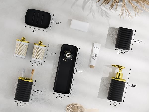 black bathroom sets