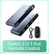 llano HDMI 2.1 Switch 2 in 1 Out, 8K@60Hz with Remote, 4K@120Hz/240Hz, VRR, HDR10+, Dolby Atmos, ...