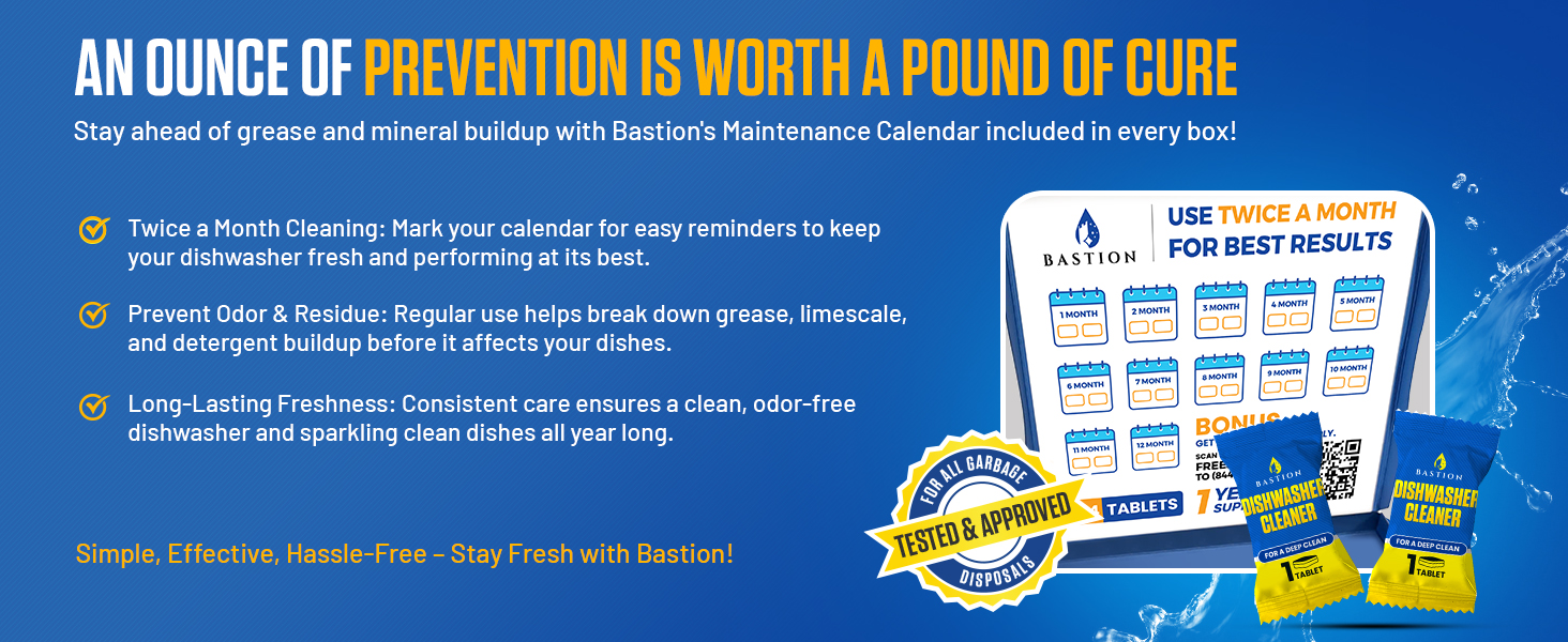 Bastion Dishwasher Cleaner Tablets