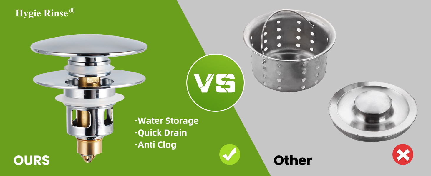 Bathroom Sink Pop Up Drain Strainer