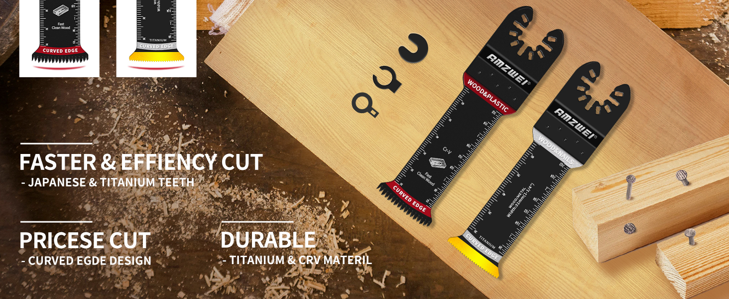 titanium and Japanese teeth blades