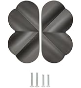 Sutfmwe 2 Pcs Black Clover Cabinet Knobs, Fashion Decorative Wardrobe Door Pulls for Bedroom Dres...