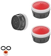 JQK Faucet Aerator, 2.2 GPM Flow Retrictor Insert Faucet Aerators Replacement Parts Bathroom 3 Pa...