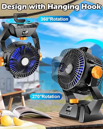 portable camping fan rechargeable