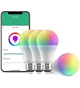 Broadlink Smart Bulb, 10W RGB Dimmable Wi-Fi LED Smart Light Bulbs Color Changing A19 800lm, Work...
