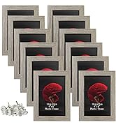 4x6 Picture Frames Set of 12 Rustic Distressed Art Wall Hanging Table Desk 6x4 Family Gallery Mul...