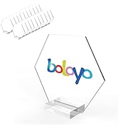 Boloyo Clear Acrylic Place Cards Blank,Rectangle Acrylic Name Cards (Place Cards & Holder, 20PC)