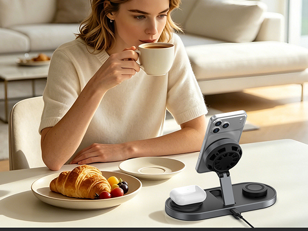 UZLNL 25W Foldable 3 in 1 Charging Station