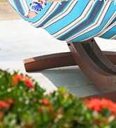 Lazy Daze Hammocks 13 FT Outdoor Arc Wood Hammock Stand, 2 Person Hard Pine Wood Hammock Stand wi...