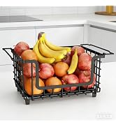 1 Pack Stackable Metal Wire Vegetable Fruit Basket for Kitchen Counter Cabinet, Pantry Organizers...