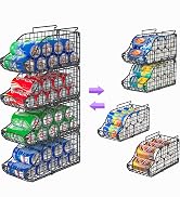 4-Pack Stackable Canned Food Organizer with Handles