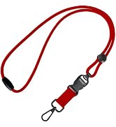 Fishent Breakaway Neck Lanyards for ID Badges, Adjustable Durable Heavy Duty Lanyard with Detacha...