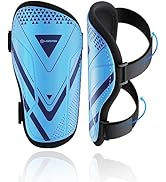Shin Guards Soccer Kids Youth, CE Certified Airsfish Shin Guard Protection Gear for 2-18 Years Ol...