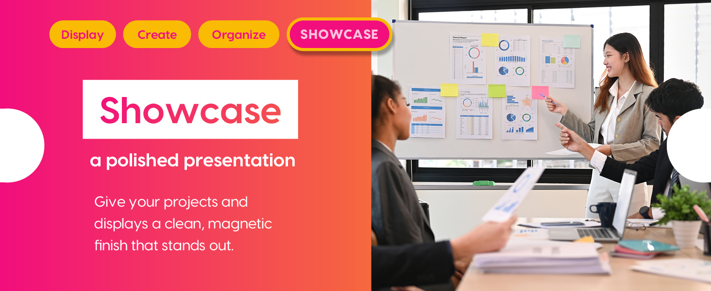 Display create organize showcase, showcase a polished presentation give your projects and display