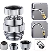 Ceaeso sink faucet to garden hose adapter, Sink Faucet Adapter Kit with Aerator,Multi-thread gard...