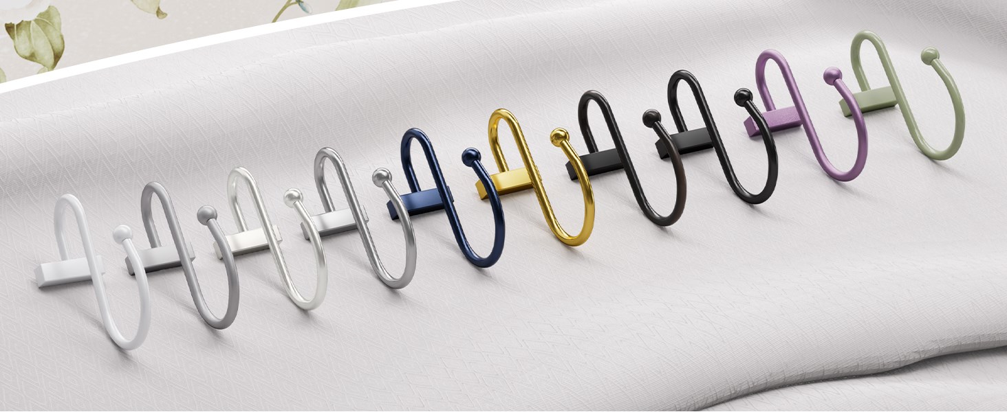 Bathway T-Bar Design Shower Curtain Hooks